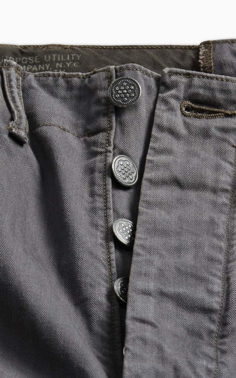 RRL Field Chino Flat Front Herringbone Black