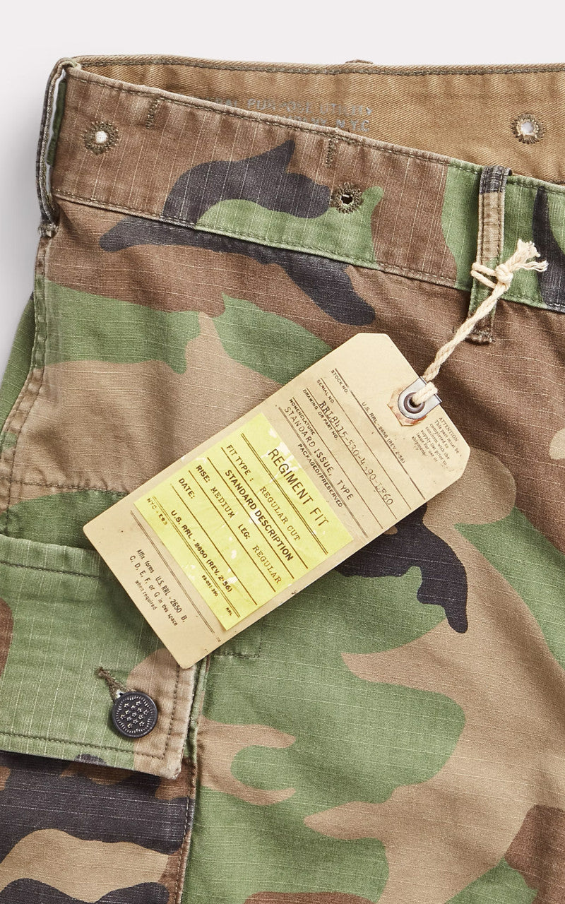 RRL Camo Ripstop Cargo Short Woodland Camo