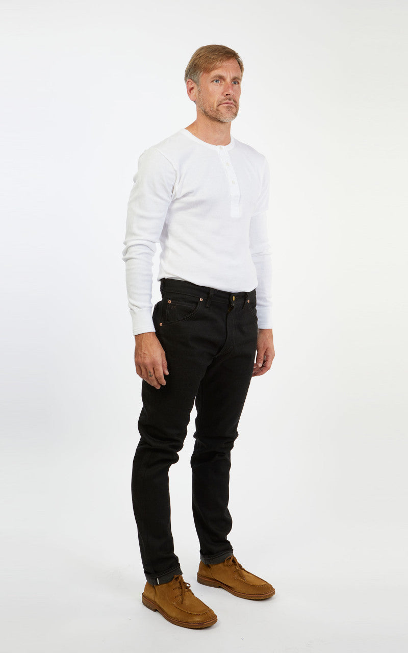 RRL High Slim Jeans Black Selvedge
