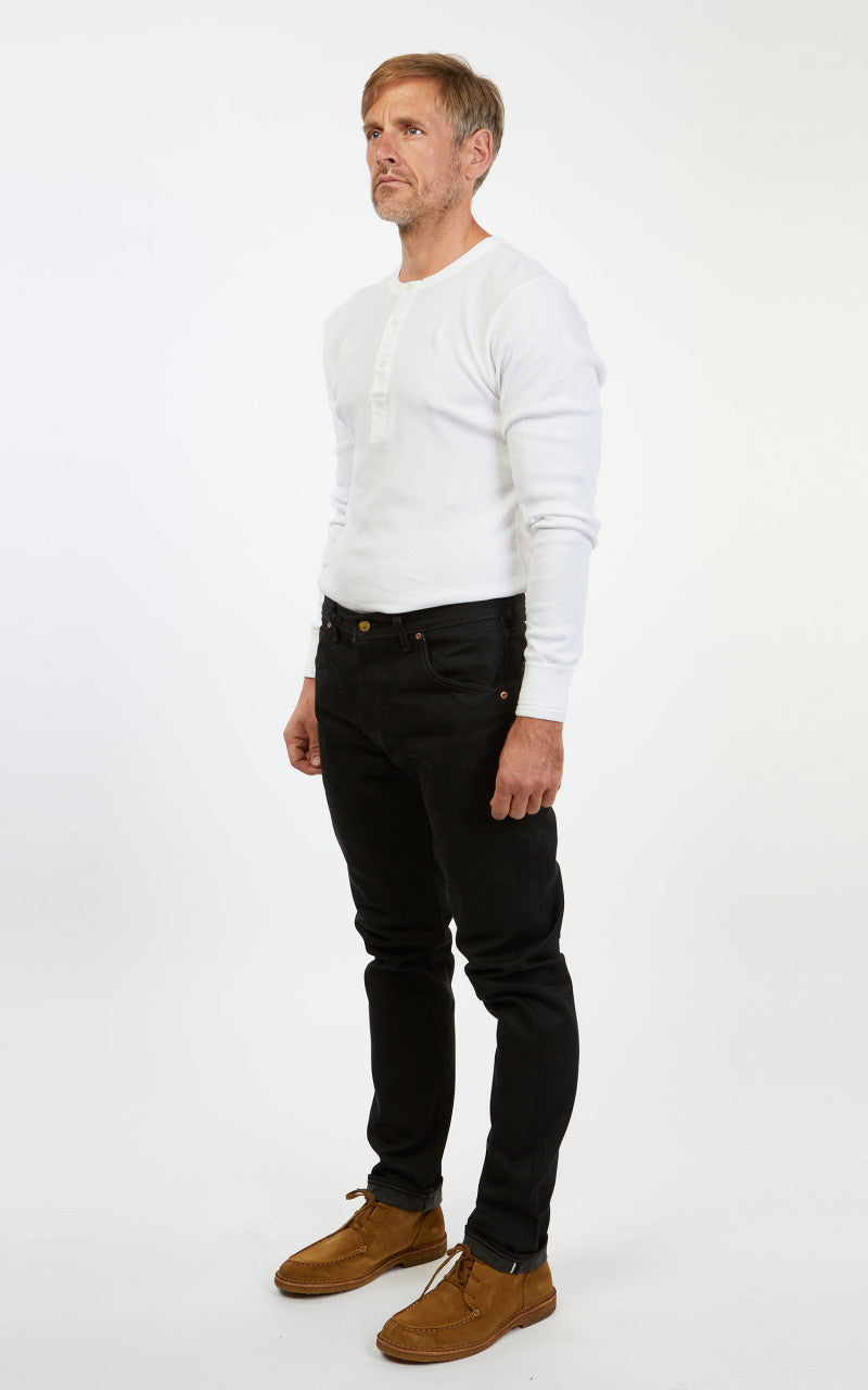 RRL High Slim Jeans Black Selvedge