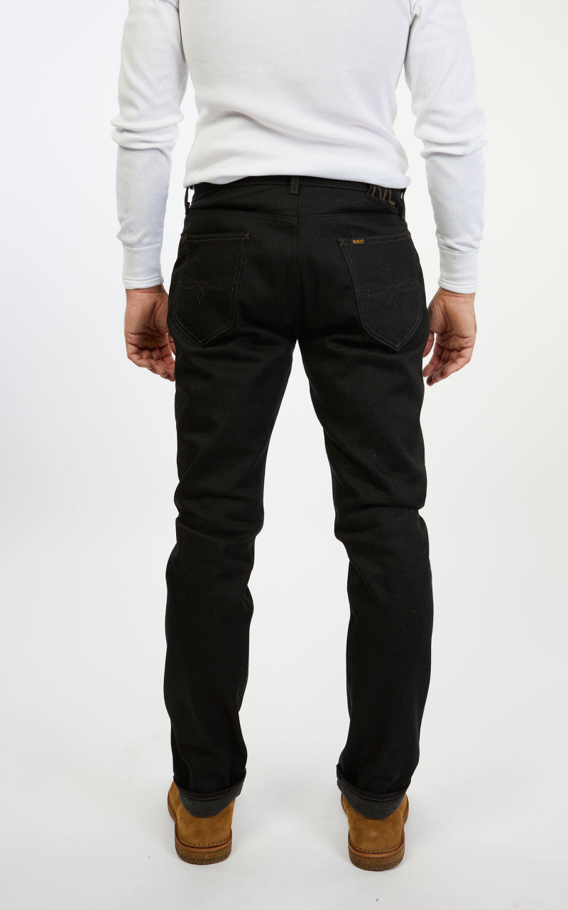 RRL High Slim Jeans Black Selvedge