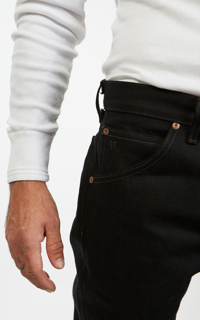 RRL High Slim Jeans Black Selvedge