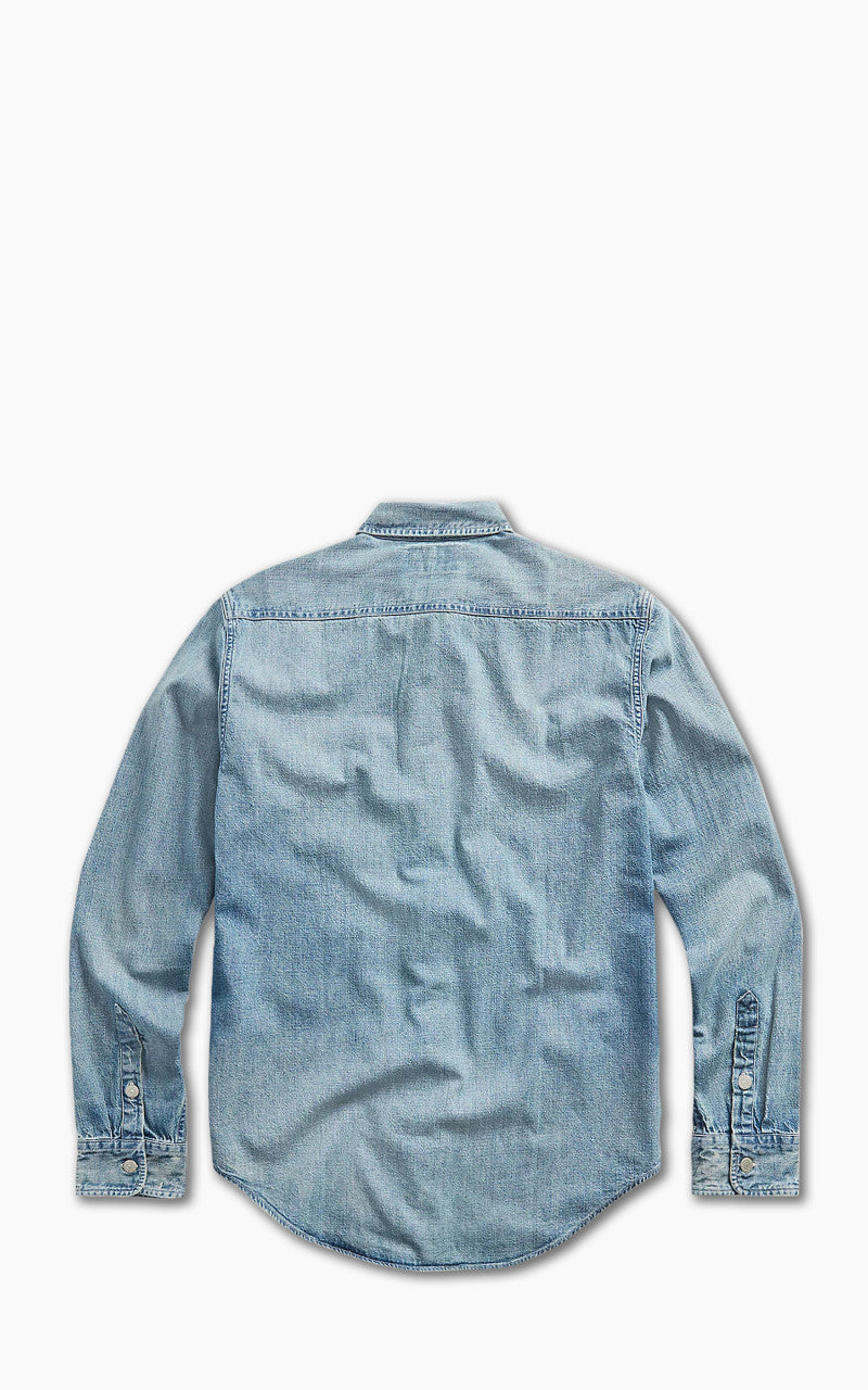 RRL Lot 93 Work Shirt Denim Indigo Clearfield Wash
