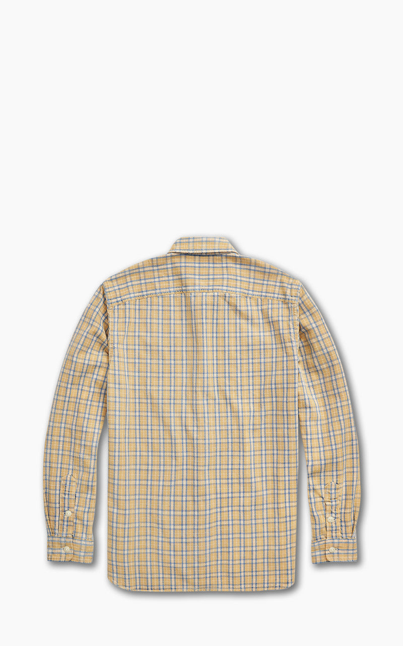 RRL Cody Plaid Woven Workshirt Tan/Indigo