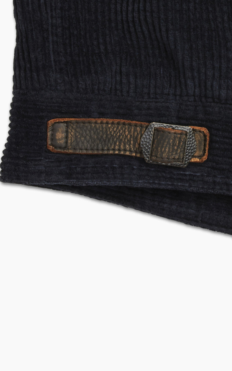 RRL Farwell Varsity Appliquéd Corduroy Leather Bomber Jacket