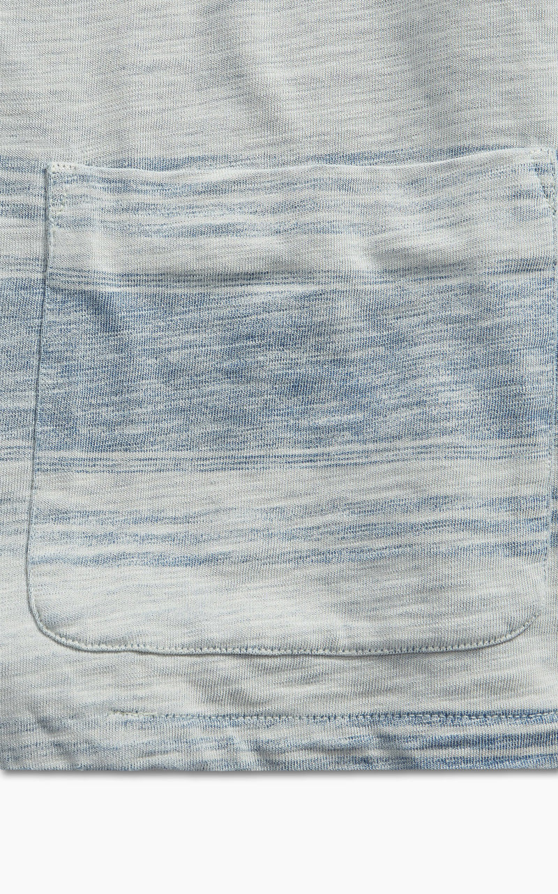 RRL Camp Shirt Striped Jersey Indigo