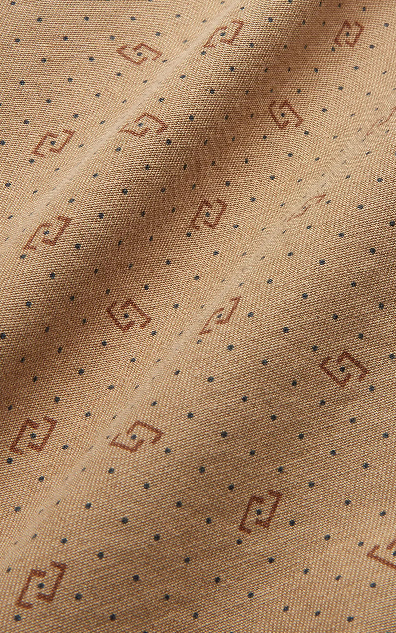 RRL Utility Jacket Print Reverse-Twill Printed Washed Khaki