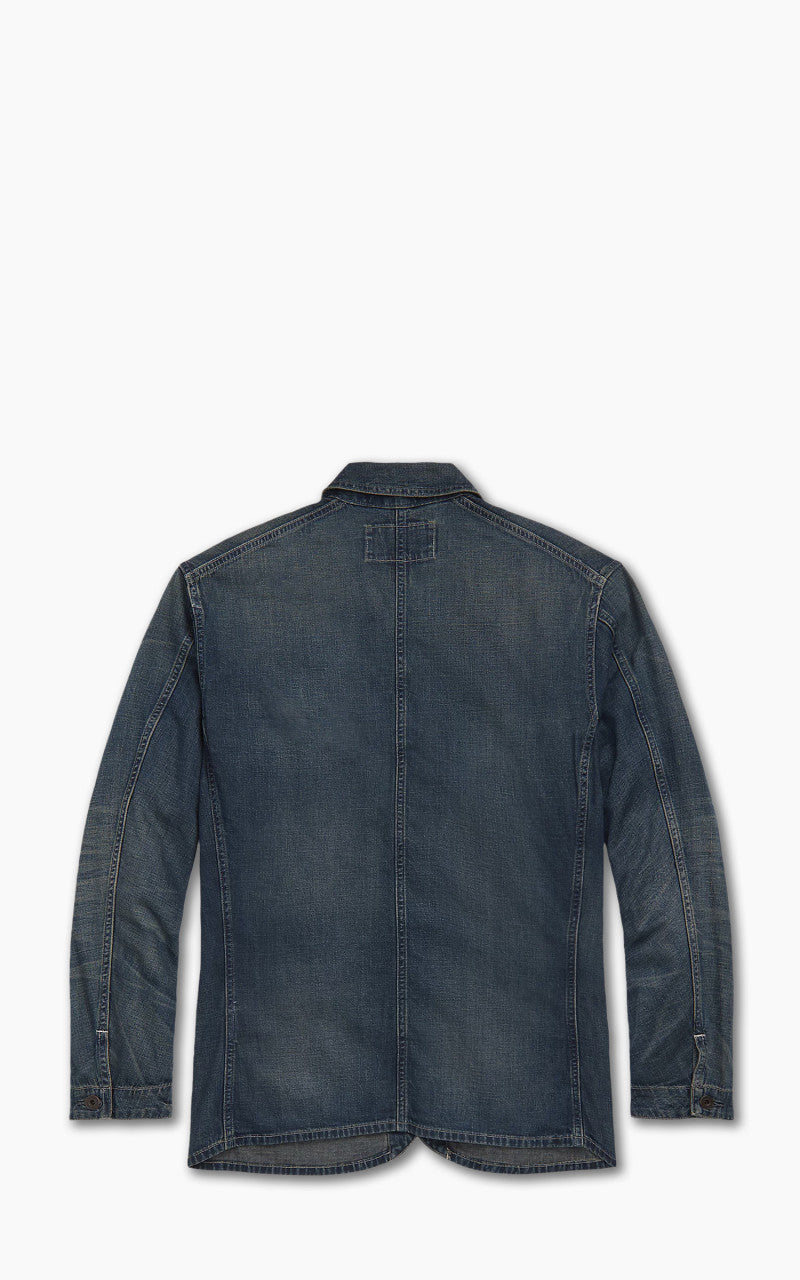 RRL Engineer Denim Jacket Cotton-Linen Torrington Wash