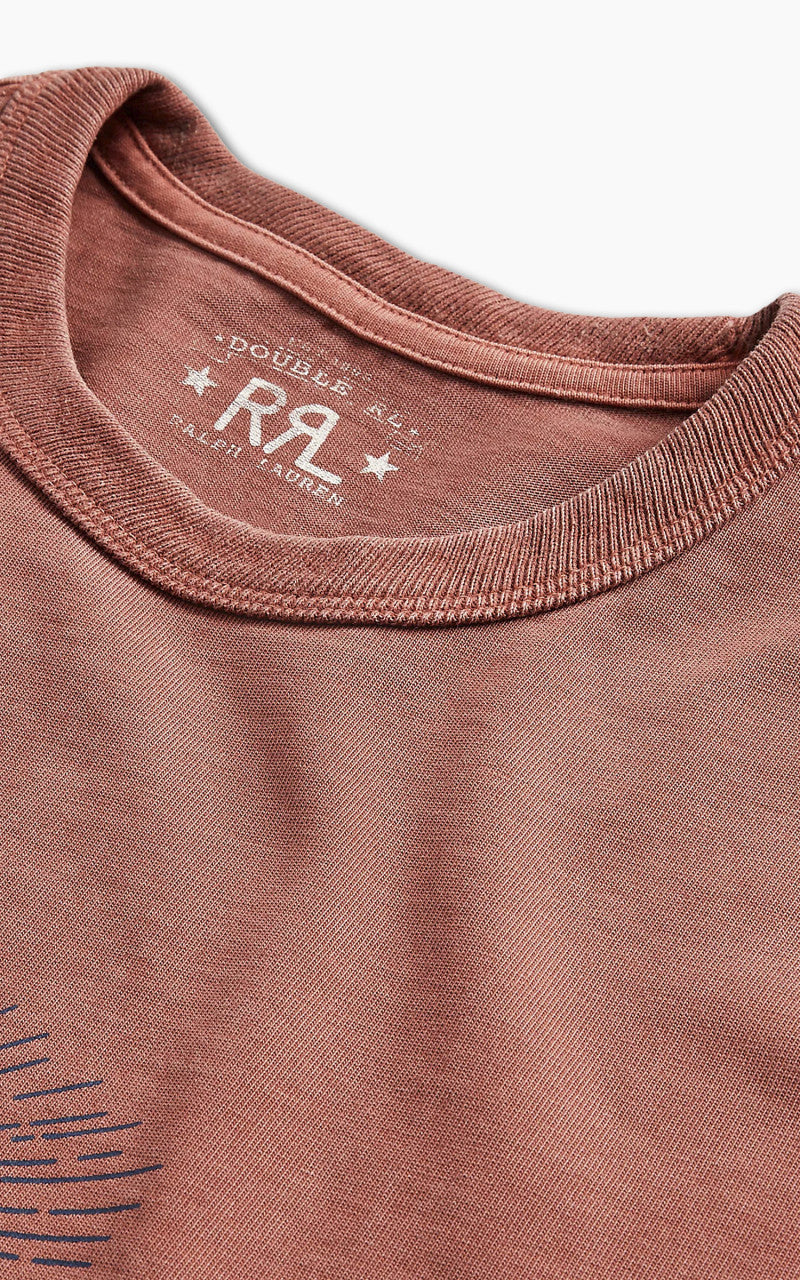 RRL Jersey Graphic T-Shirt Vintage Orange