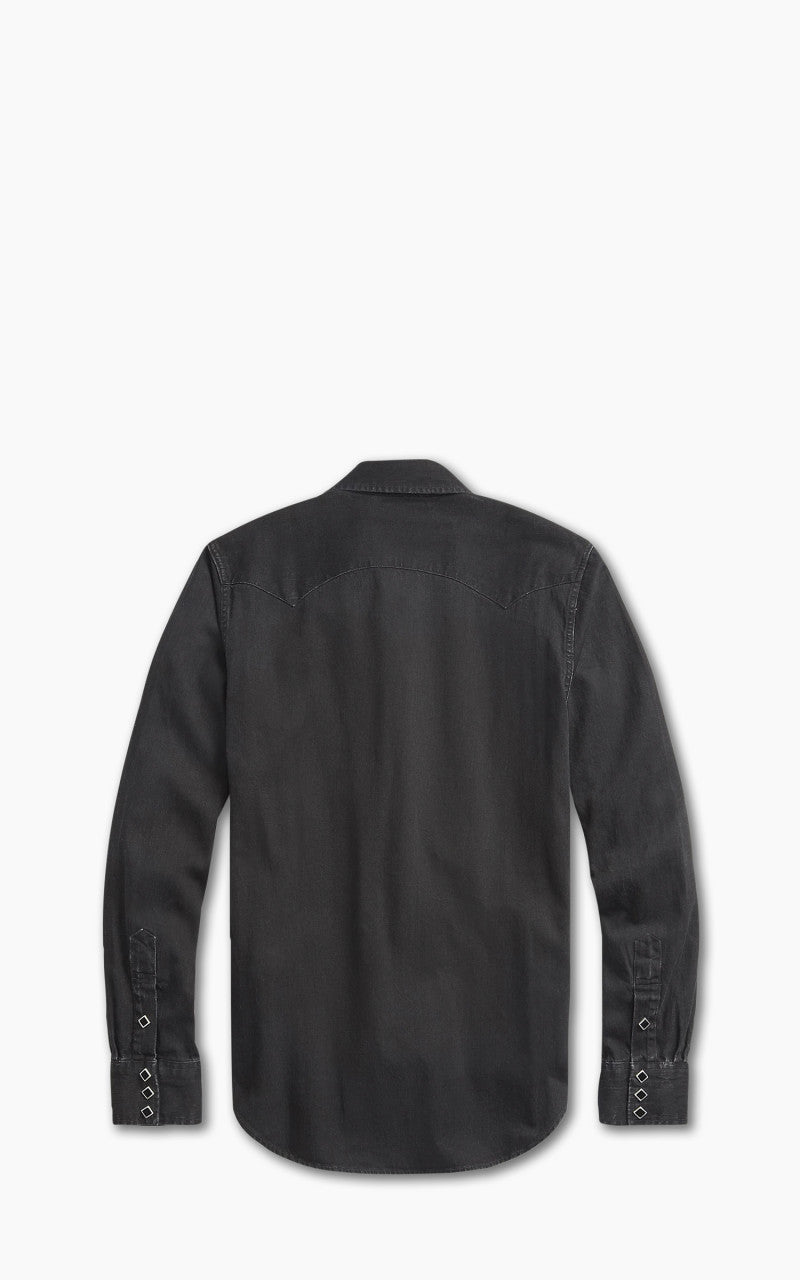 RRL Sawtooth Western Shirt Denim Black
