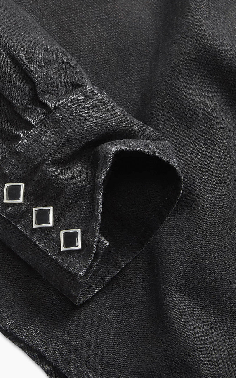 RRL Sawtooth Western Shirt Denim Black