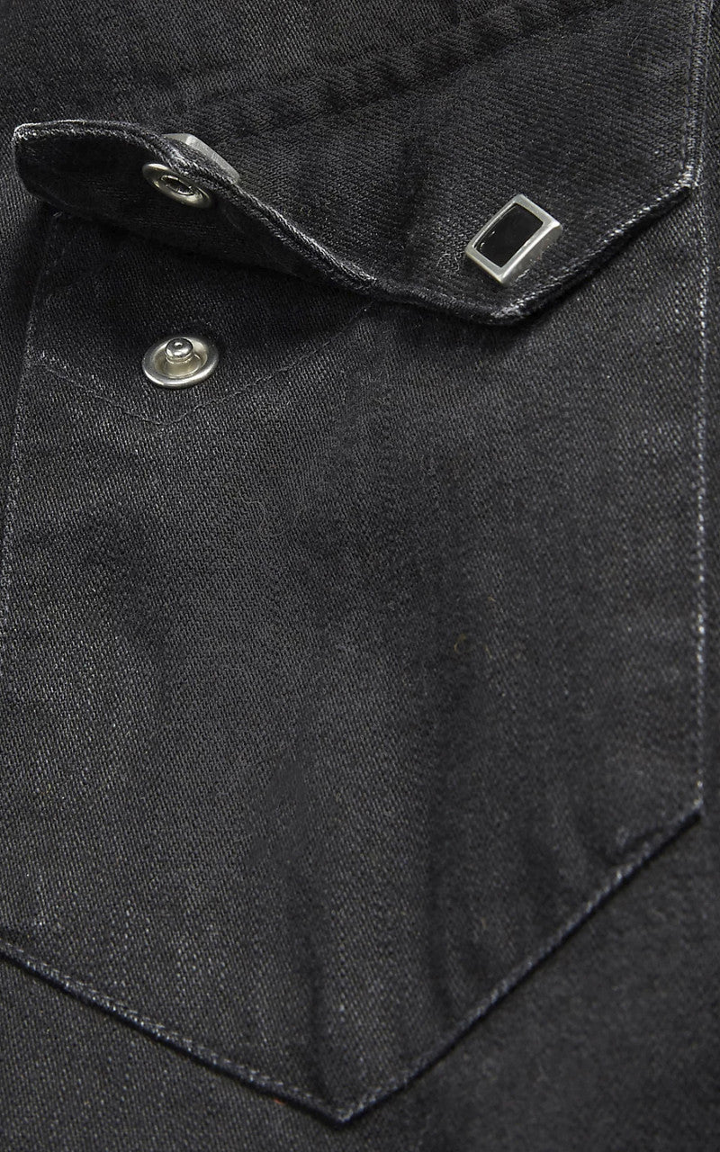 RRL Sawtooth Western Shirt Denim Black
