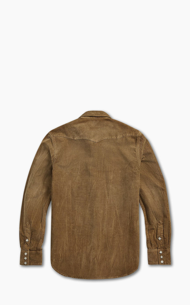 RRL Buffalo Western Shirt Corduroy Faded Tan