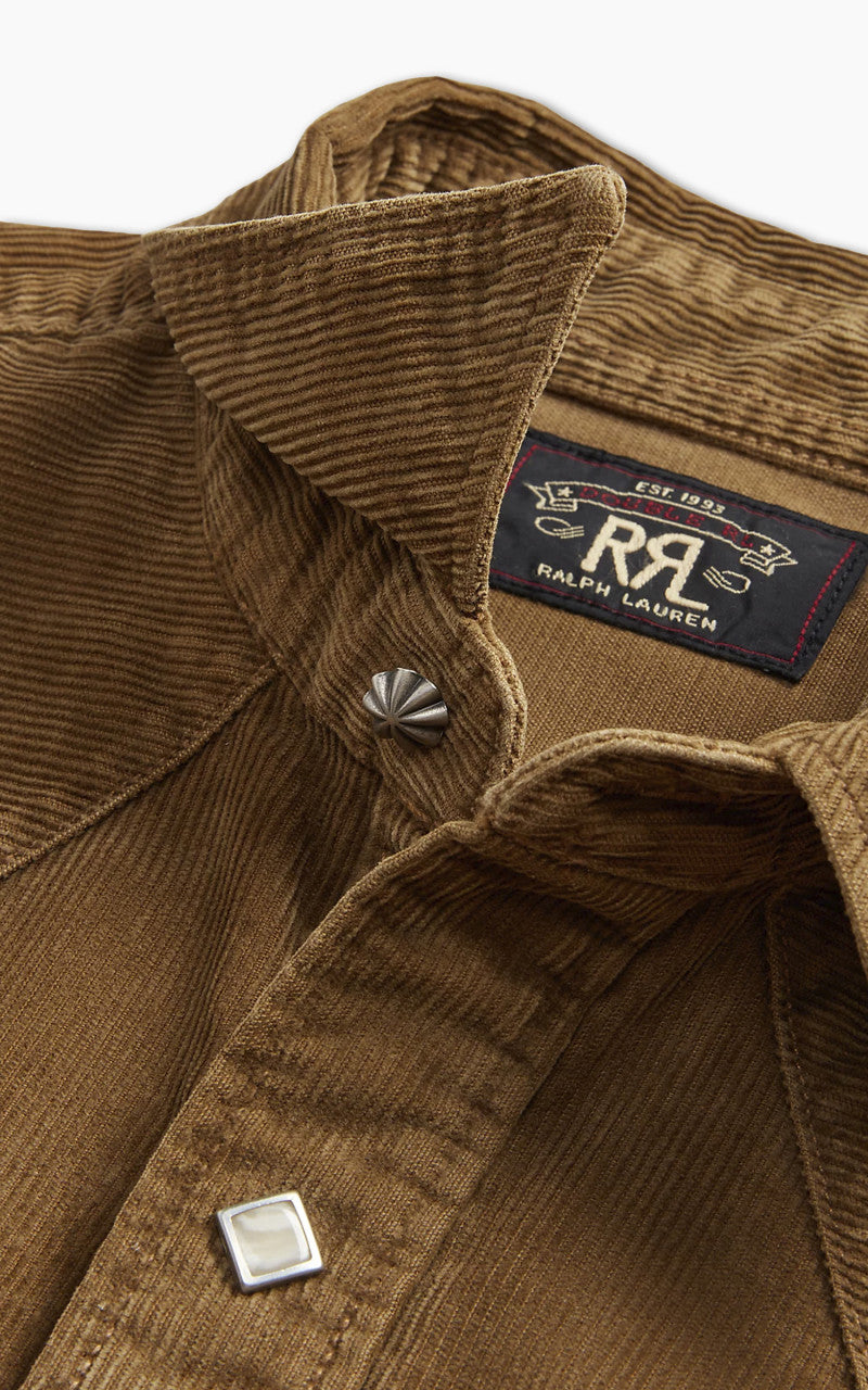 RRL Buffalo Western Shirt Corduroy Faded Tan