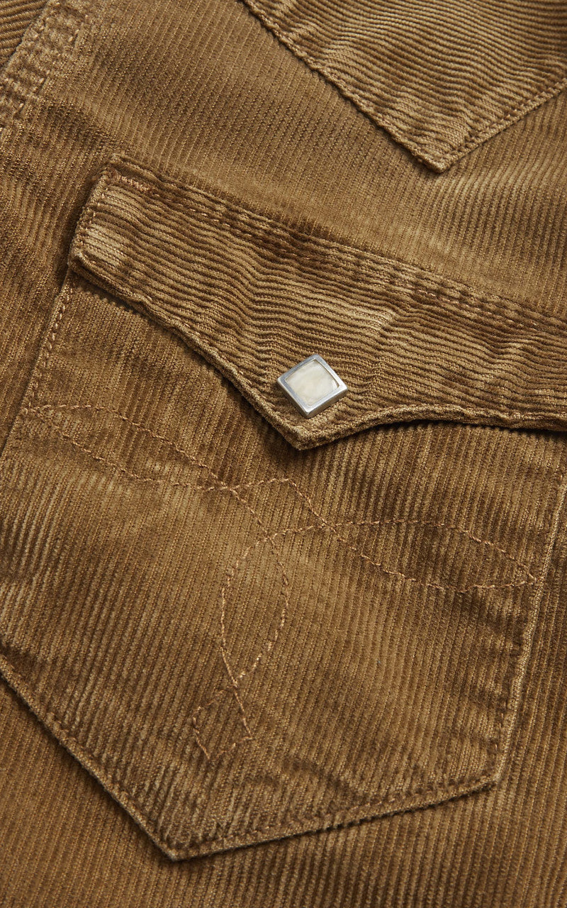 RRL Buffalo Western Shirt Corduroy Faded Tan