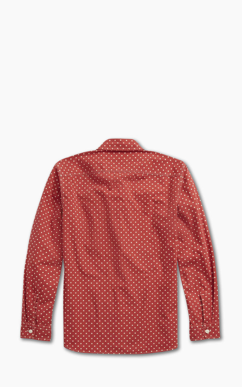 RRL Polka-Dot Woven Workshirt Red/Cream