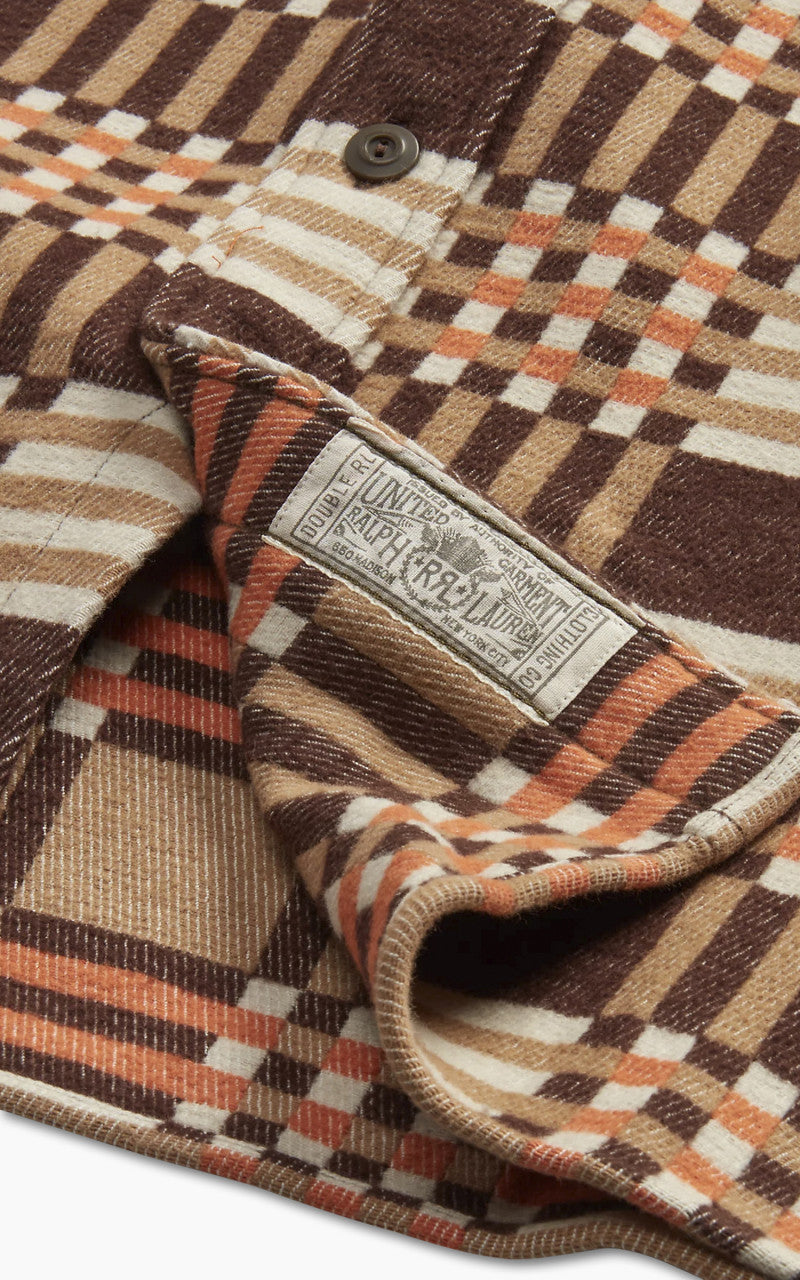 RRL Plaid Jacquard Workshirt Brown/Multi