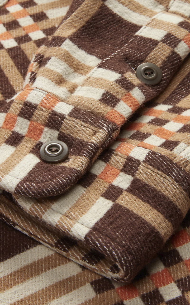 RRL Plaid Jacquard Workshirt Brown/Multi