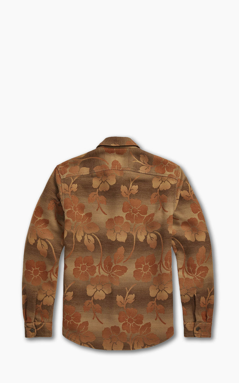 RRL Floral Jacquard Workshirt Brown/Orange
