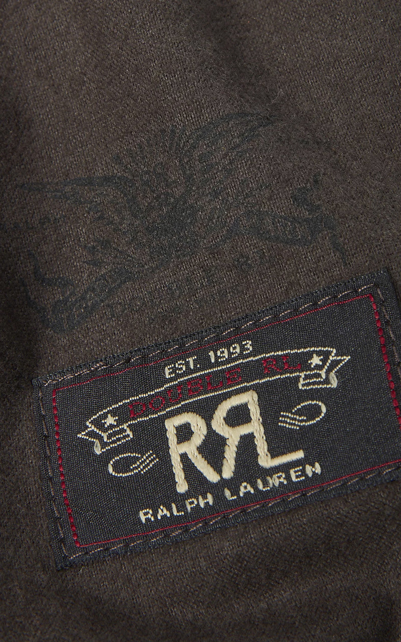 RRL Plaid Wool Twill Newsboy Cap Black/Grey