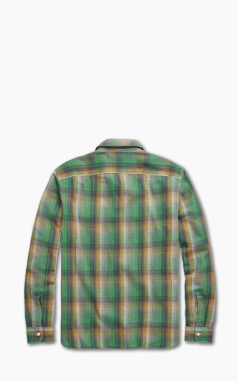 RRL Plaid Twill Workshirt Green/Yellow