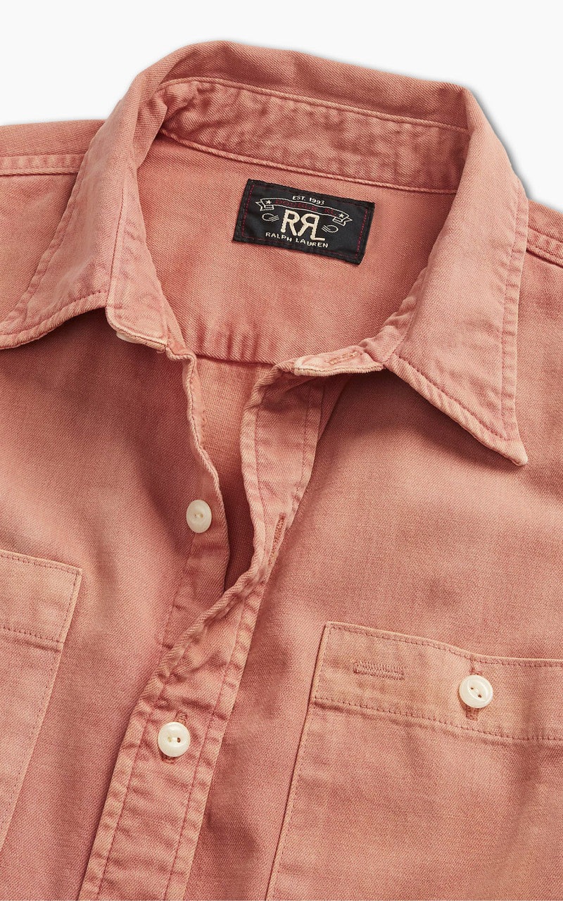 RRL Garment-Dyed Twill Workshirt Service Red