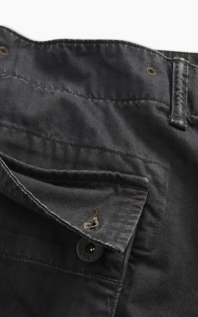 RRL Herringbone Twill Cargo Trouser Black