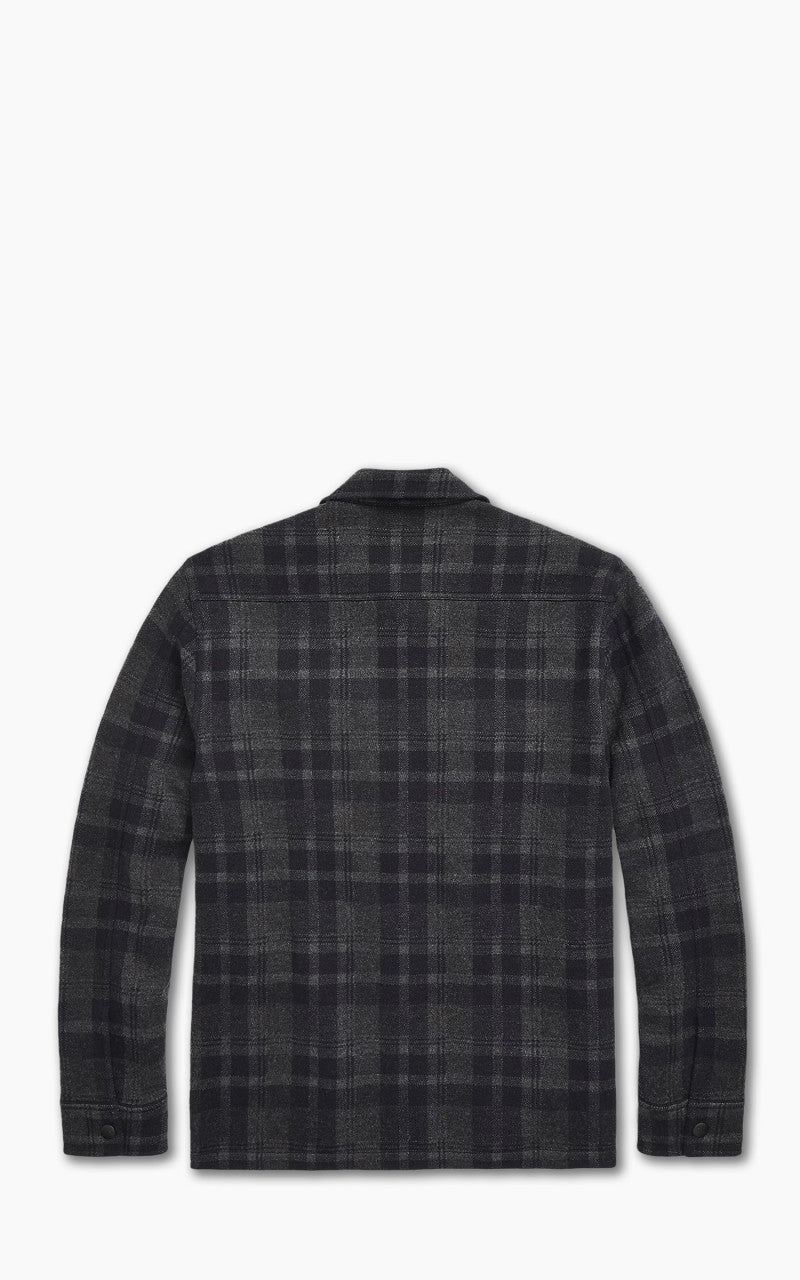 RRL Plaid Wool Workshirt Jumper Navy/Black