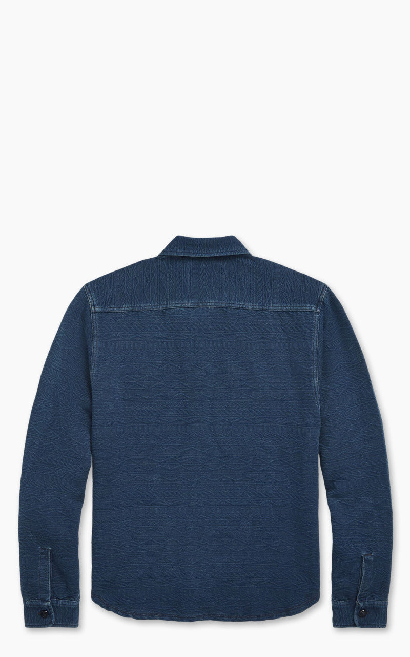 RRL Guernsey-Patterned Jacquard Workshirt Indigo