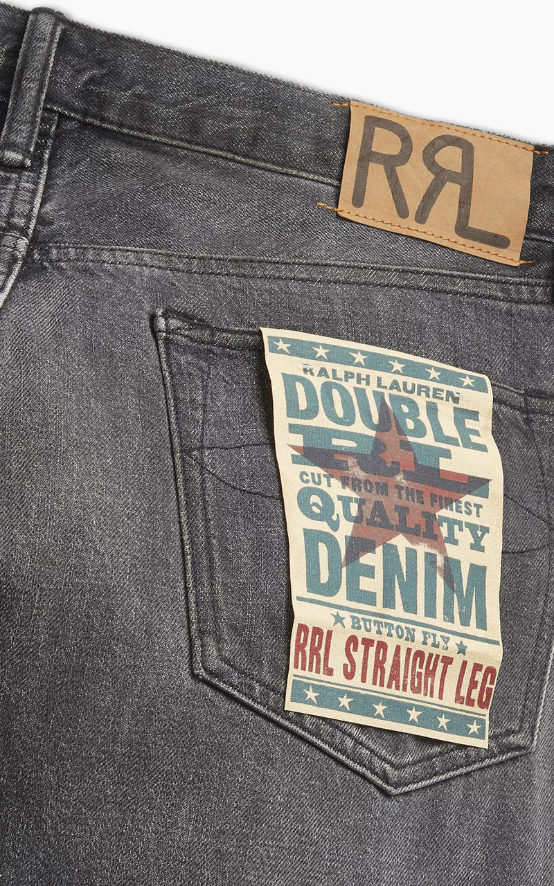 RRL Straight Fit Jean Dusty Black Wash