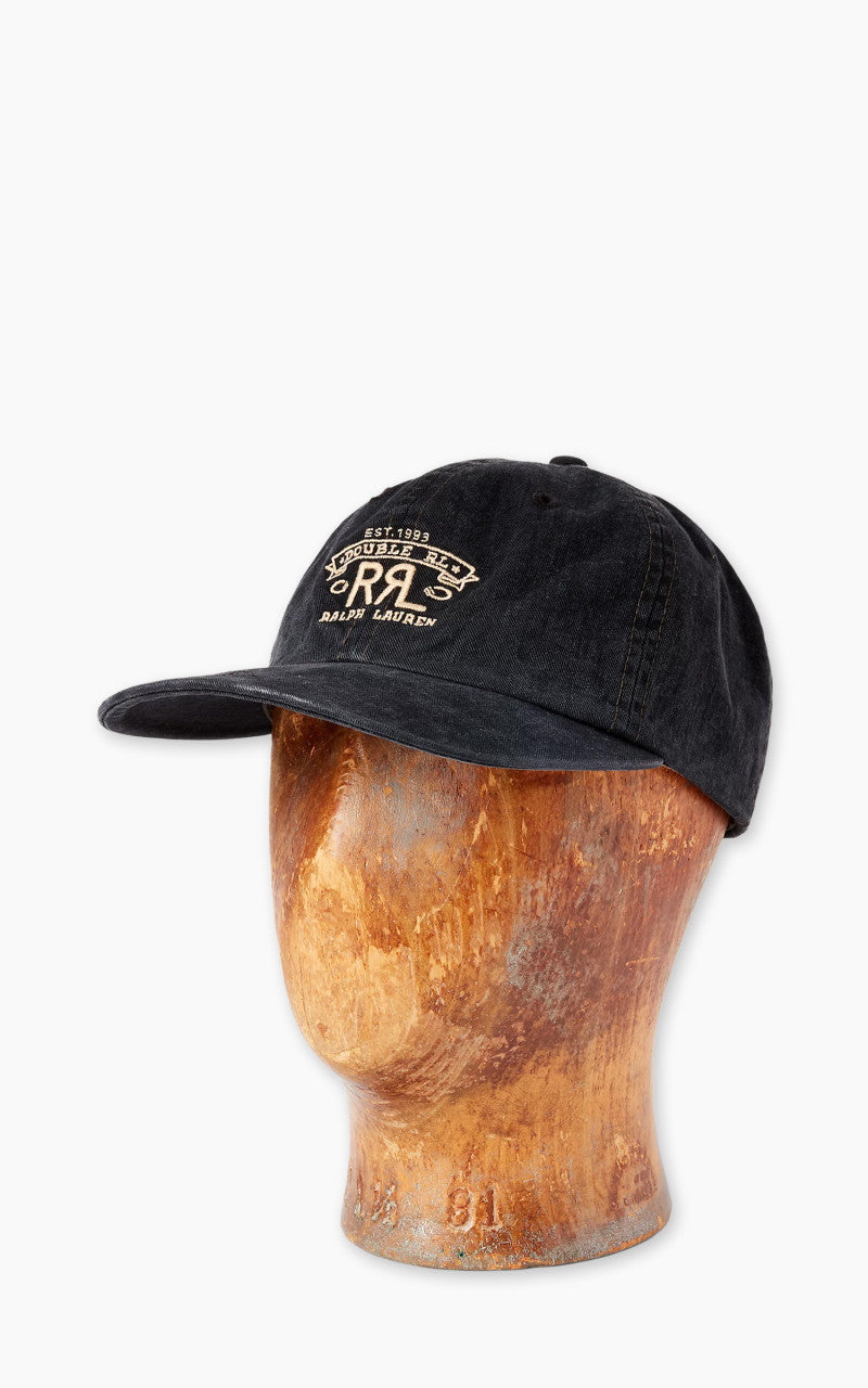 RRL Ranch Logo Twill Ball Cap Black