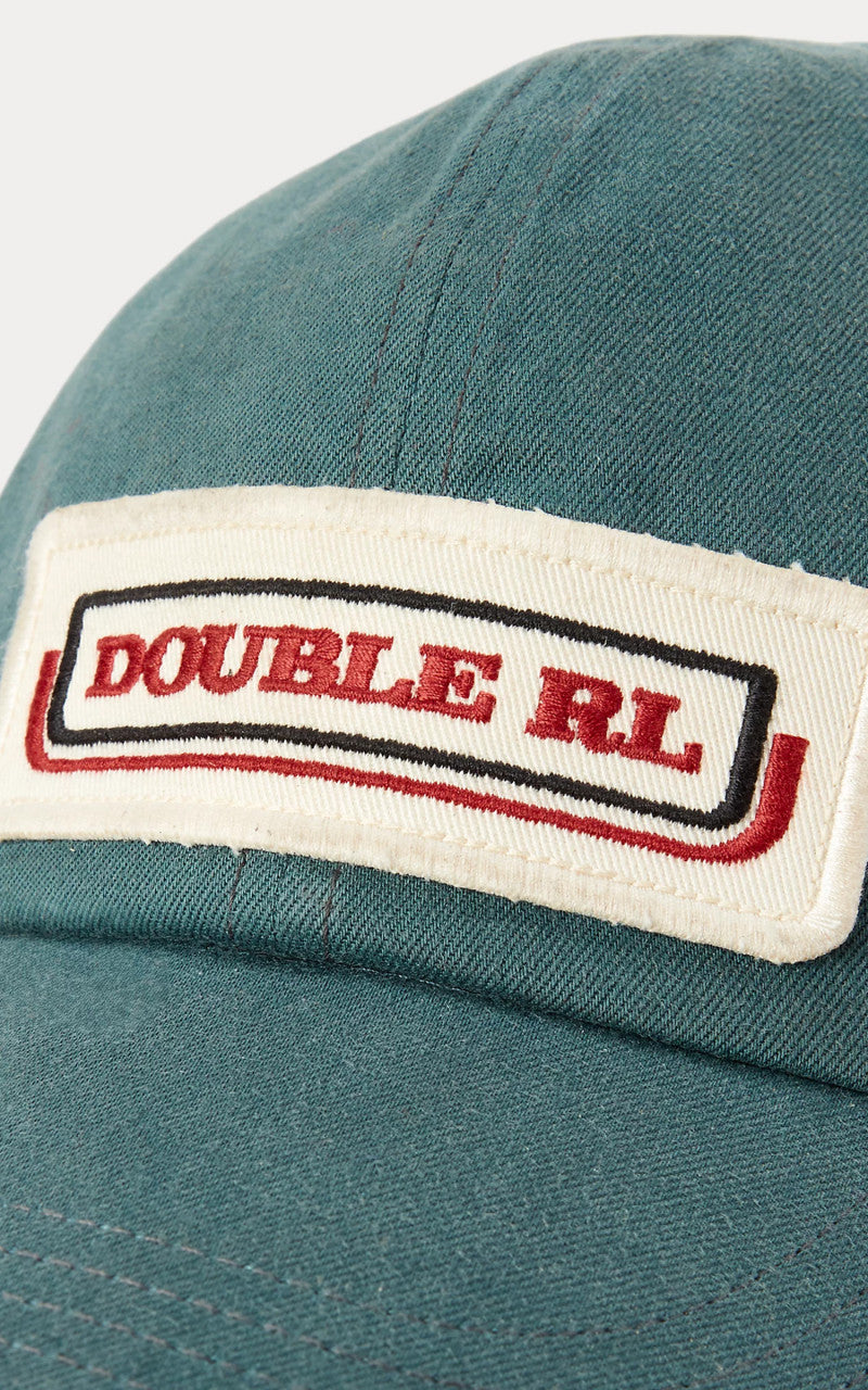RRL Denim Mesh Trucker Cap Gas Station Green