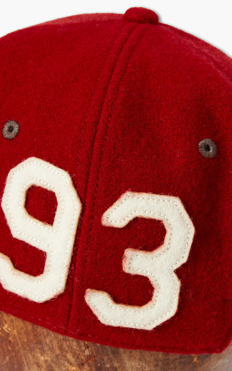 RRL Logo-Patch Wool-Blend Felt Ball Cap Red
