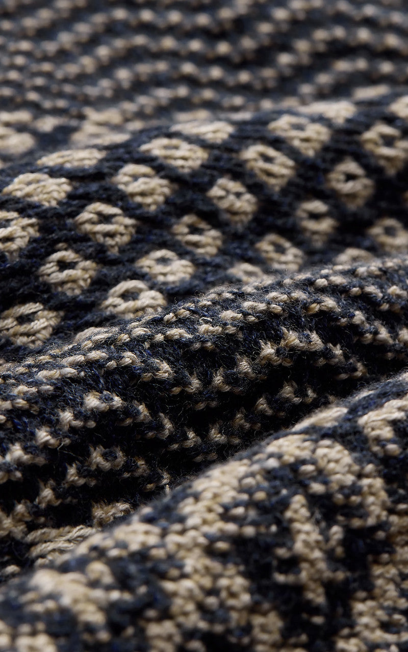 RRL Cotton Blend Shawl Collar Cardigan Navy/Cream