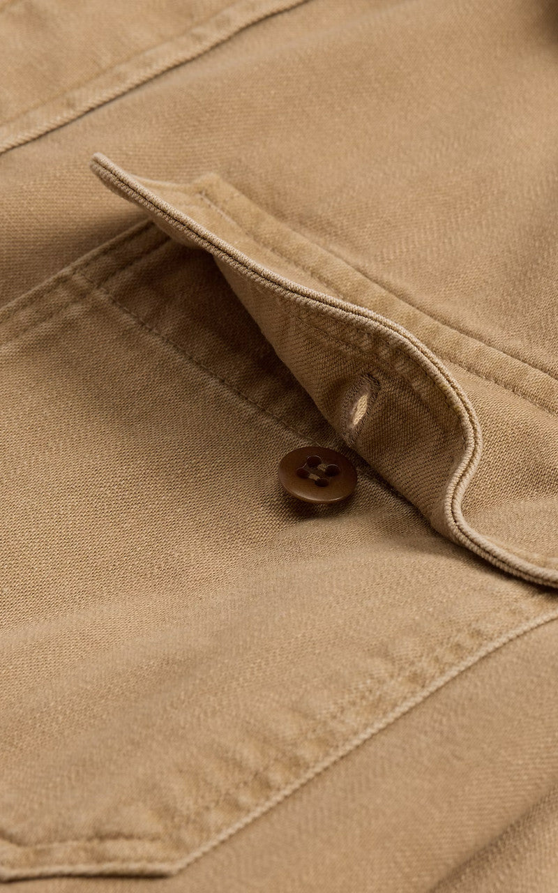 RRL Twill Officer's Workshirt Faded Tan
