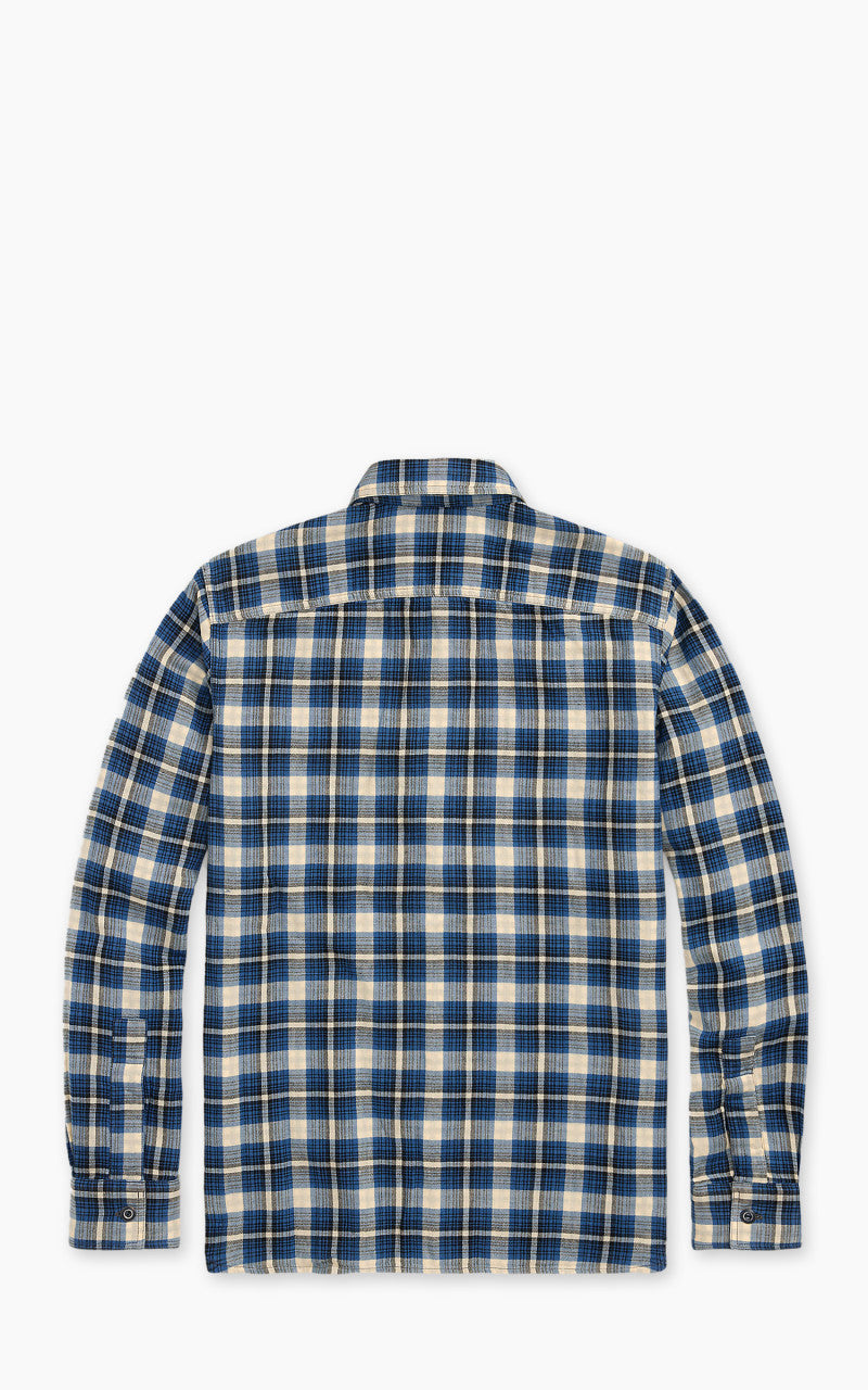 RRL Plaid Double Faced Workshirt Blue Multi