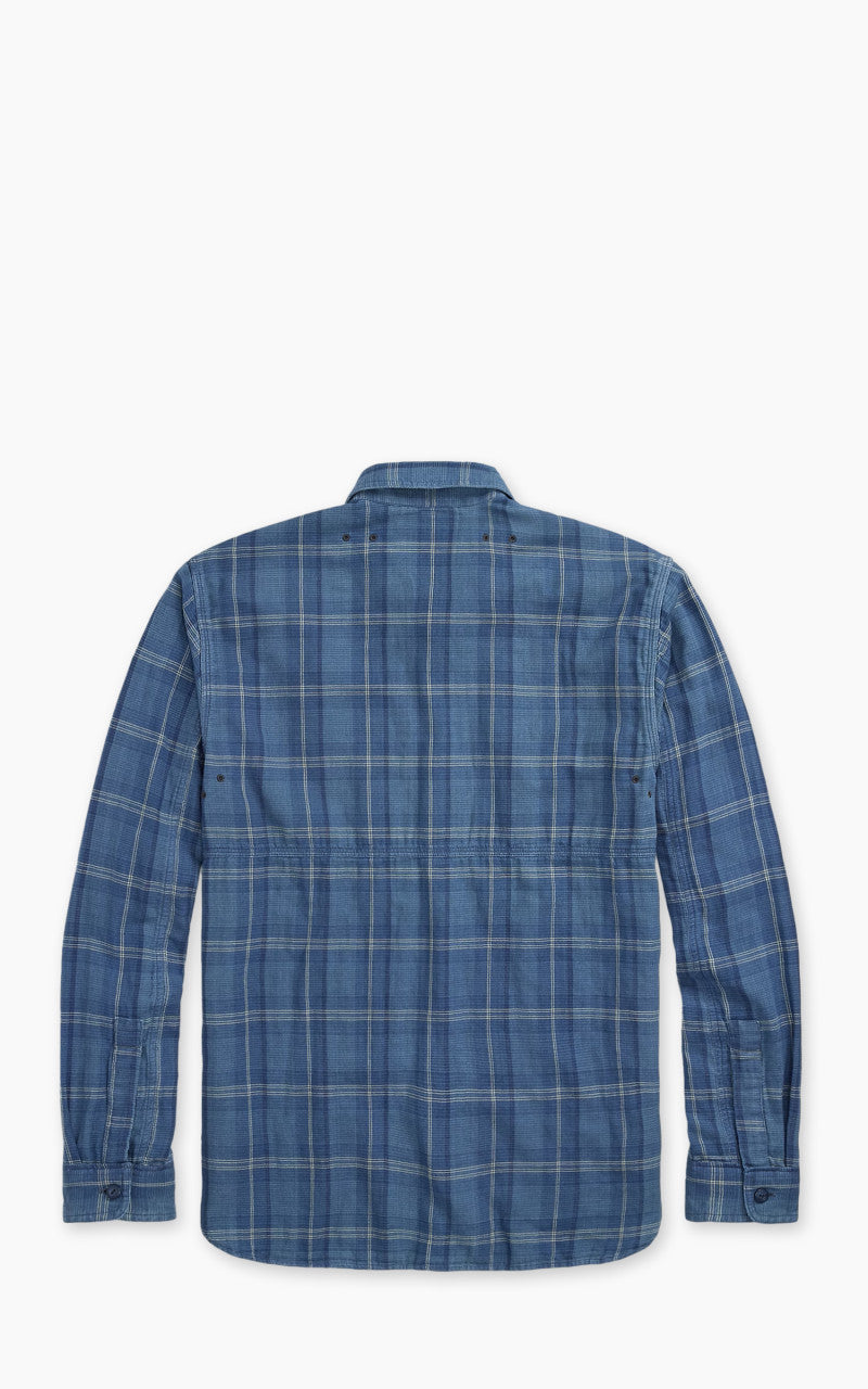 RRL Indigo Plaid Double Faced Workshirt Indigo Plaid/Stripe