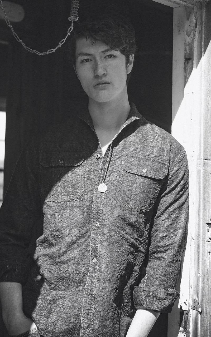 RRL Indigo Jacquard Workshirt Indigo