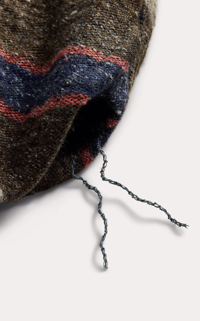 RRL Preston Striped Double Cloth Workshirt Brown Multi