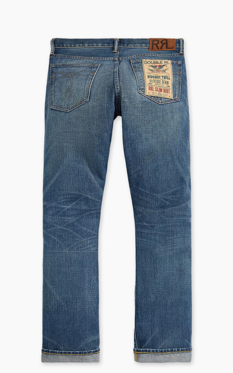 RRL Slim Boot Sutton Repaired Selvedge Jean Sutton Wash