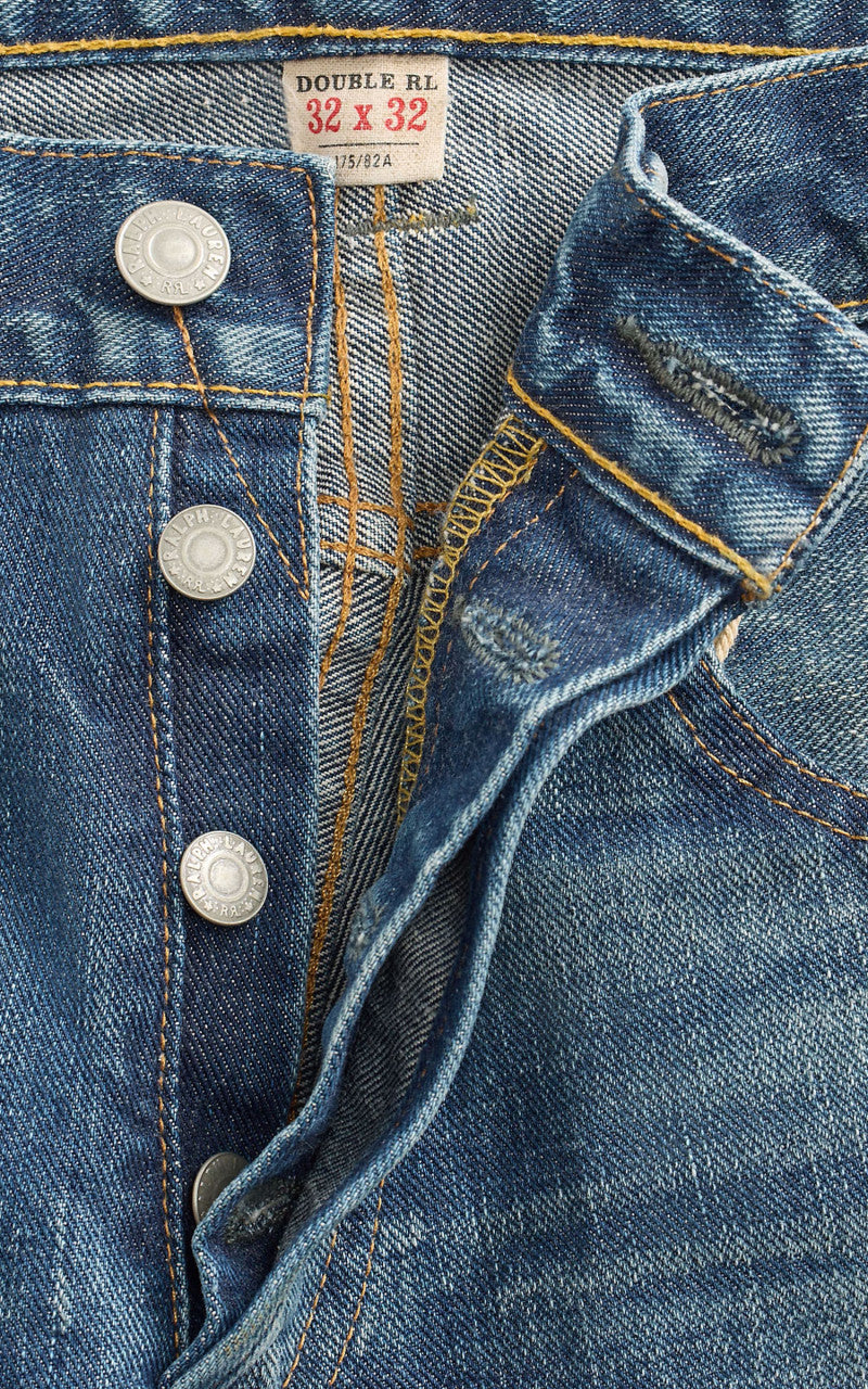 RRL Slim Boot Sutton Repaired Selvedge Jean Sutton Wash