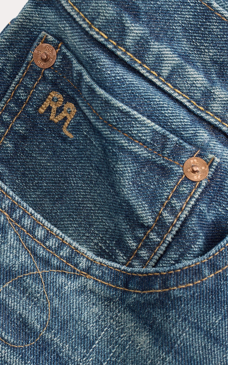 RRL Slim Boot Sutton Repaired Selvedge Jean Sutton Wash