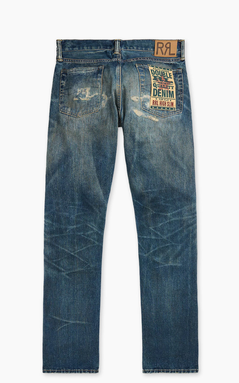 RRL High Slim Jean Brannon Repaired Wash