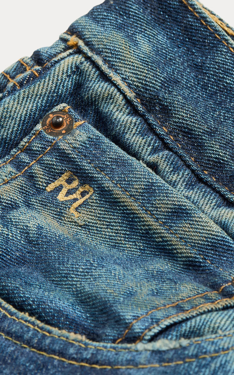 RRL High Slim Jean Brannon Repaired Wash