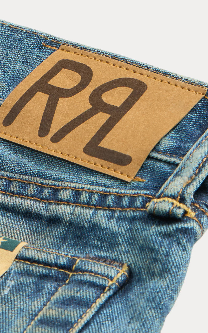 RRL High Slim Jean Brannon Repaired Wash