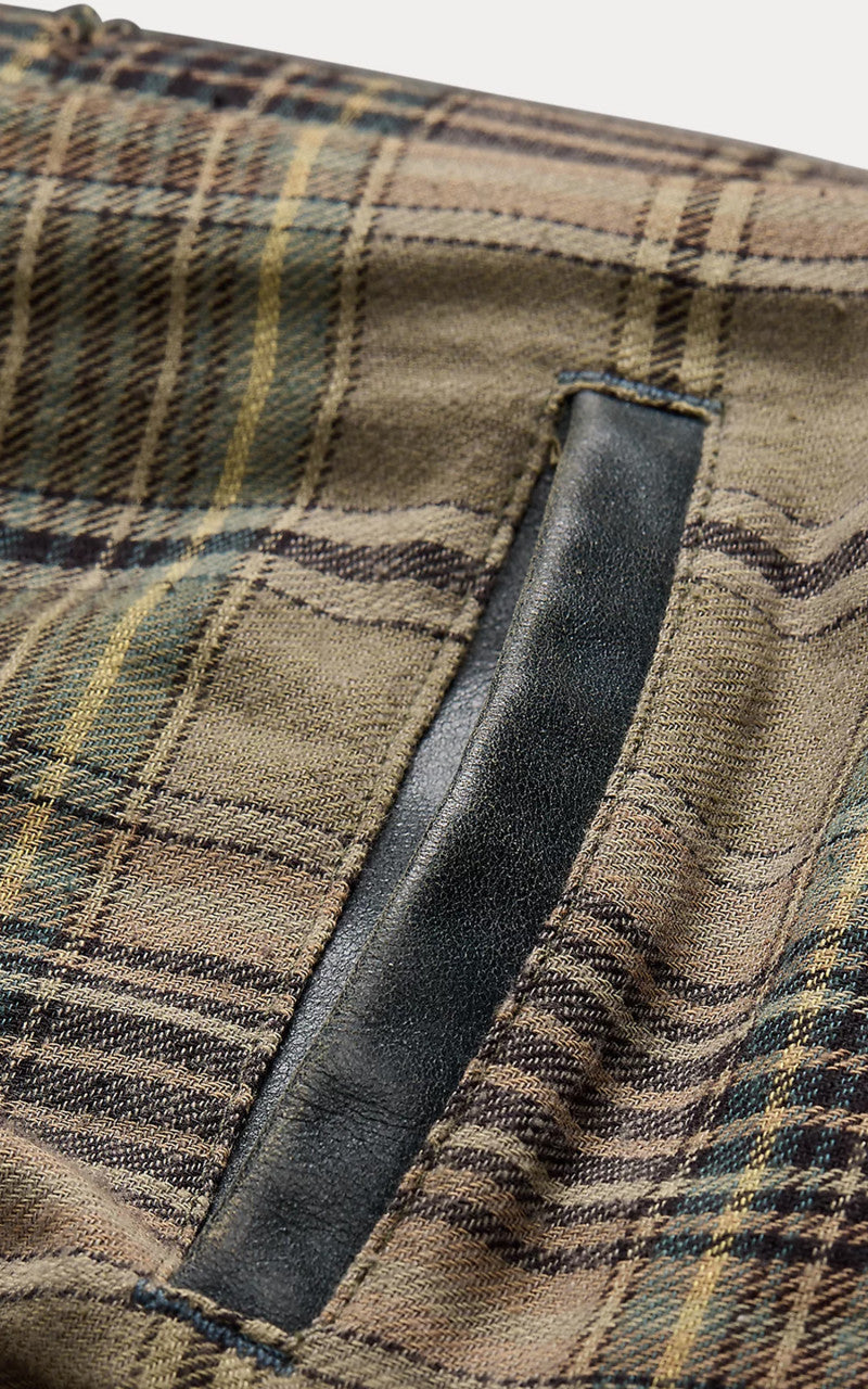 RRL Stanton Indigo Leather Bomber Jacket Vintage Indigo