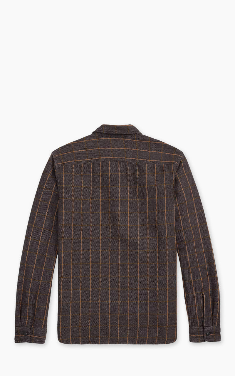 RRL Plaid Twill Workshirt Plum/Orange