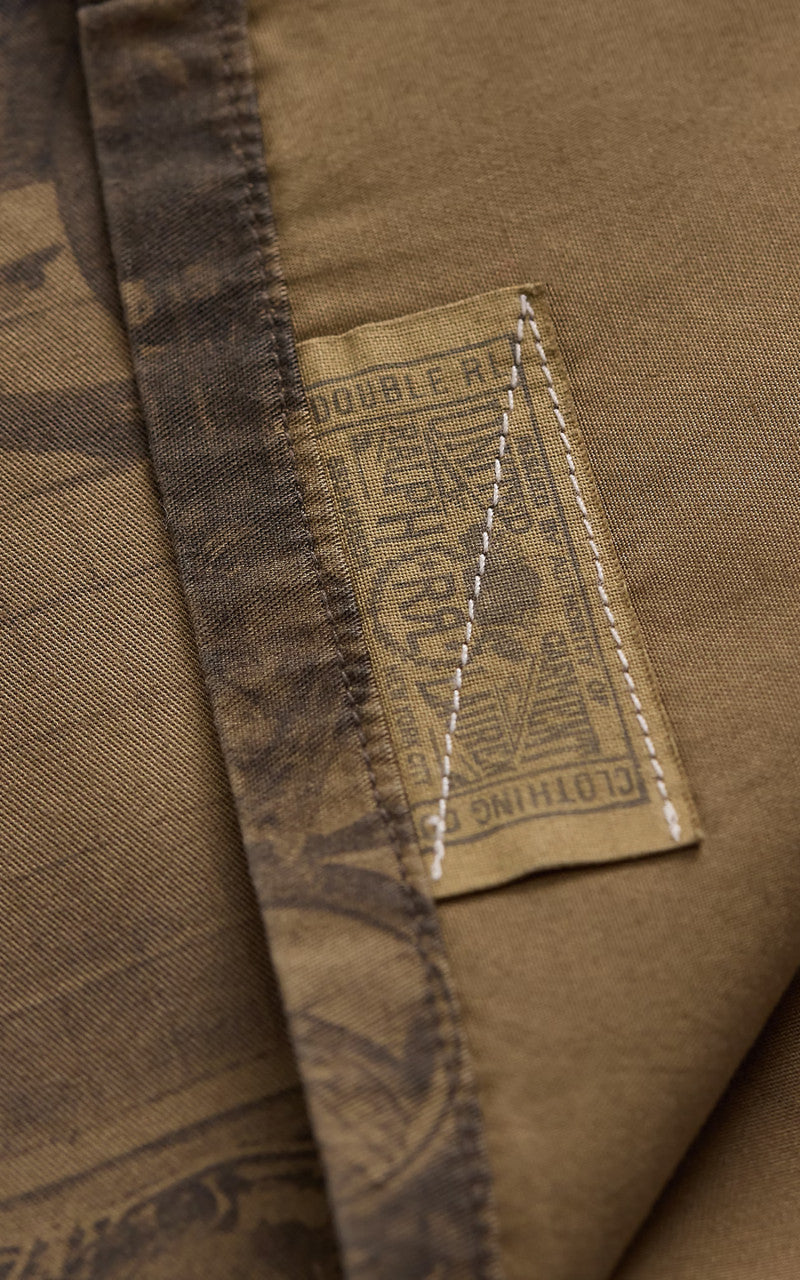 RRL Photo-Print Twill Workshirt Tan Multi