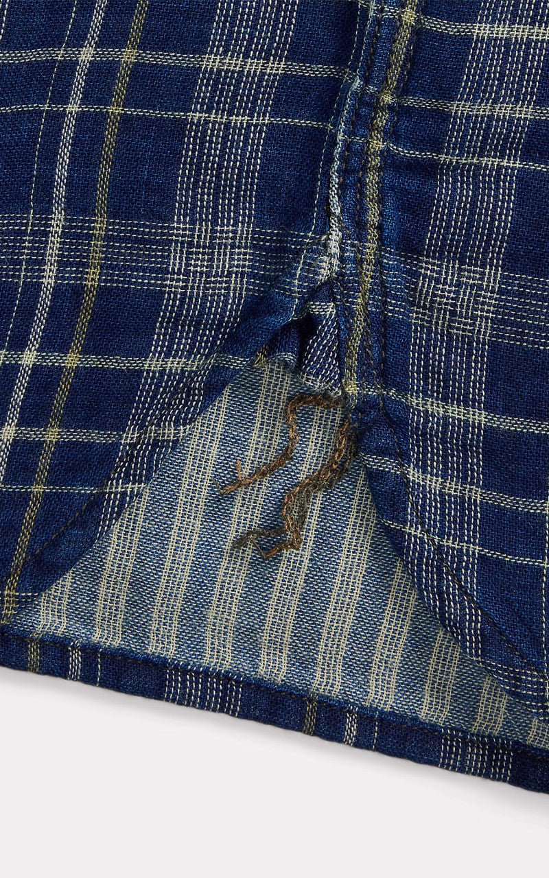RRL Indigo Plaid Double-Faced Workshirt Indigo/Strip
