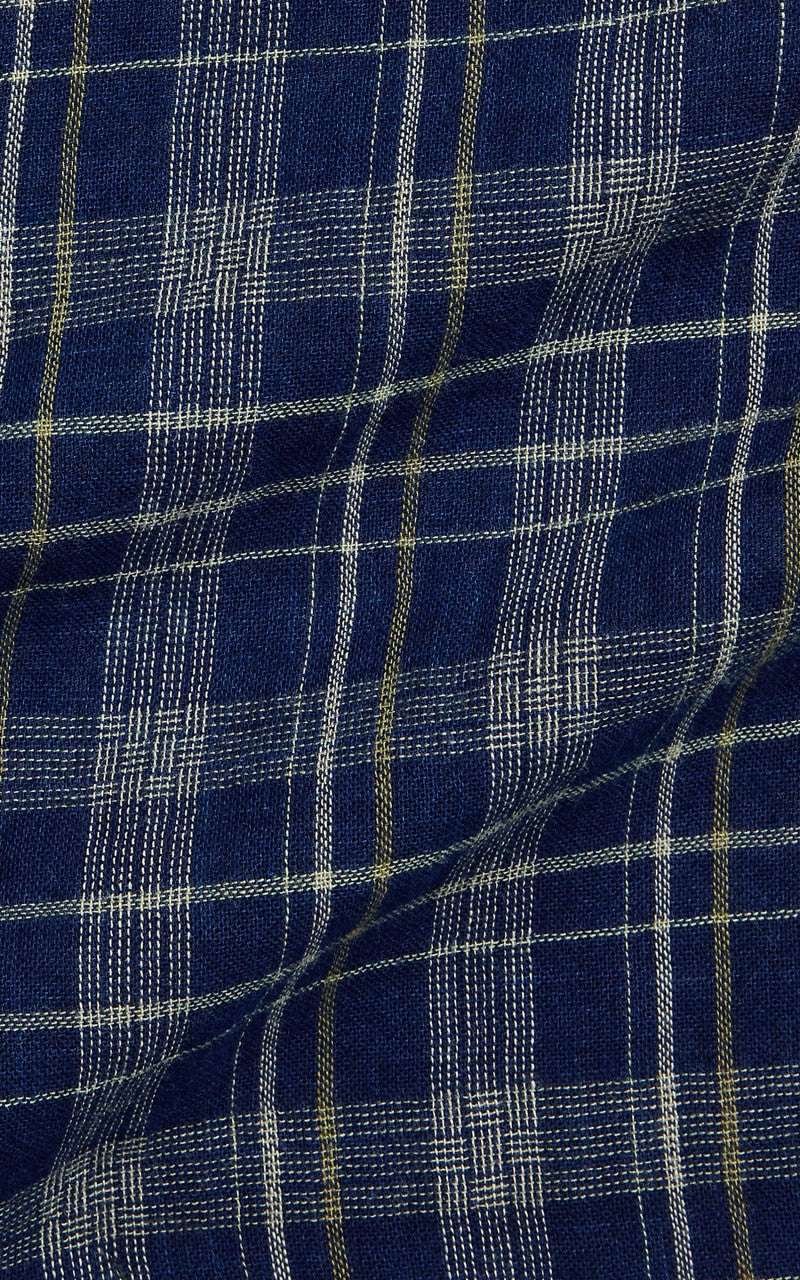 RRL Indigo Plaid Double-Faced Workshirt Indigo/Strip